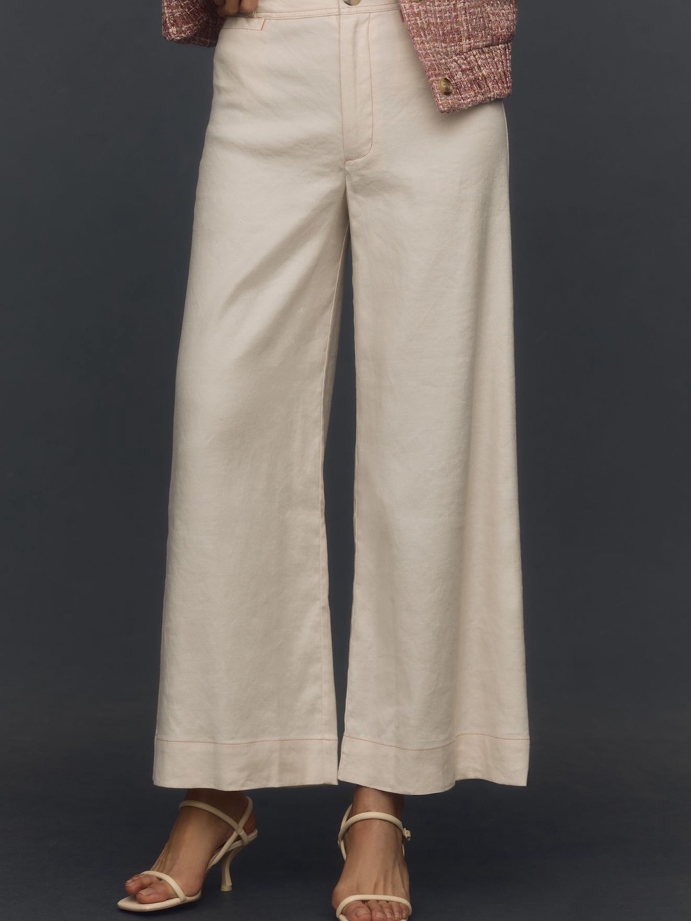 Maeve Ettie High-Rise Crop Wide-Leg Pants